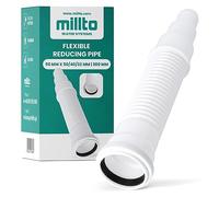 Millto™ Réducteur de tuyau flexible - 50 x 50/40/32 mm - 300 mm - Avec manchon - Système d'égout - Lavabo - Raccord de vidange réglable - Systèmes de drainage