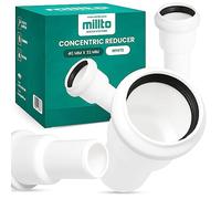 Millto™ Réducteur Inversé 40 x 32 mm - Adaptateur de Tuyau d'Eau et d'Évacuation - Systèmes d'Égout - Raccord en Polypropylène