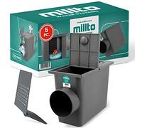 Millto™ Tuyau de Drainage de la Gouttière avec Filtre 110 mm | Drain d'eau de Pluie Polypropylène Boîte de Descente d'eau Connexion Verticale