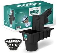 Millto™ Tuyau de Drainage de la Gouttière avec Filtre 110 mm | Drain d'eau de Pluie Polypropylène Boîte de Descente d'eau Connexion Latérale
