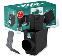 Millto™ Tuyau de Drainage de la Gouttière avec Filtre 110 mm | Drain d'eau de Pluie Polypropylène Boîte de Descente d'eau Connexion Verticale
