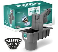 Millto™ Tuyau de Drainage de la Gouttière avec Filtre 110 mm | Drain d'eau de Pluie Polypropylène Boîte de Descente d'eau Connexion Latérale