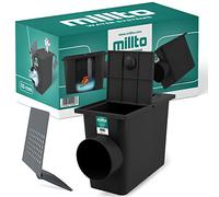 Millto™ Tuyau de Drainage de la Gouttière avec Filtre 110 mm | Drain d'eau de Pluie Polypropylène Boîte de Descente d'eau Connexion Verticale