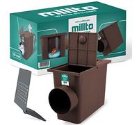 Millto™ Tuyau de Drainage de la Gouttière avec Filtre 110 mm | Drain d'eau de Pluie Polypropylène Boîte de Descente d'eau Connexion Verticale