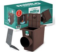 Millto™ Tuyau de Drainage de la Gouttière avec Filtre 110 mm | Drain d'eau de Pluie Polypropylène Boîte de Descente d'eau Connexion Verticale