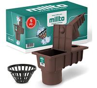 Millto™ Tuyau de Drainage de la Gouttière avec Filtre 110 mm | Drain d'eau de Pluie Polypropylène Boîte de Descente d'eau Connexion Latérale