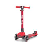 Milly Mally Boogie Trottinette 3 PU LED Roues Pliable Trottinette pour Enfant 3+ Ans avec Roues à Lumineuses et Guidon Réglable en Hauteur Charge Maximale 50 KG Rouge