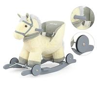 Cheval à bascule - MILLY MALLY - Polly - Beige - Bois - Tissu