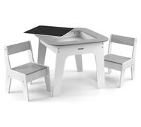 Milly Mally Ensemble de meubles Olaf - Table d'appoint et deux chaises hautes Table double face Dessin à la craie 3 à 6 ans