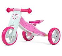 Milly Mally Jake Turbine avec Deux ou Trois Roues Roue Roue en Bois de 1 à 3 Ans Hearts