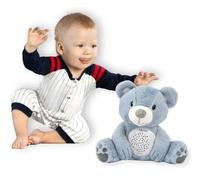 Milly Mally Jouet en peluche avec projecteur Milly Bear Blue