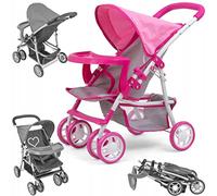 Milly Mally Poussette pour poupées Kate Prestige Pink Rose