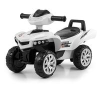 Milly Mally Monster Quad pour enfants - Blanc - Volant interactif, Panneau musical, Compartiment de rangement, Roues larges, Protection anti-basculement - 12 mois et +, Max. Charge maximale 25 k