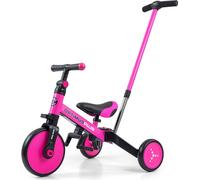 Milly Mally Optimus Plus 4in1 tricycle avec barre de guidage rose