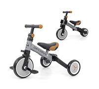 Milly Mally Optimus vélo à Trois Roues 3 en 1 d'équilibre avec pédales pour Les garçons et Les Filles à partir de 1 an draisienne pour Enfants Porteur Cadeau Gris