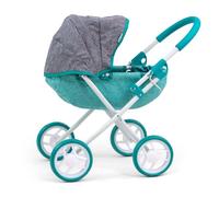 Milly Mally Poussette de poupée Dori pliable, pour fillettes à partir de 3 ans, avec capote, roues en mousse, harnais Prestige Mint