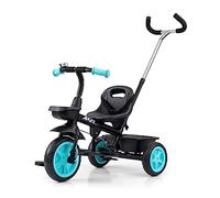 Milly Mally Poussoir de Tricycle Axel pour Un Enfant de 1 an apprenant à Faire du vélo La poignée des Parents Sert de Frein de Cloche d'orientation (Noir)