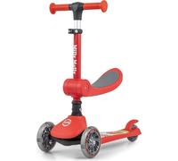 Milly Mally Scooter Fuzzy - Trottinette d'équilibre à trois roues avec siège, roues lumineuses LED, guidon réglable en hauteur, sûre et stable pour les enfants à partir de 18 ans
