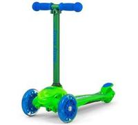 Milly Mally Trottinette Zapp – 3 roues LED pliable, guidon réglable en hauteur 3+ ans Vert