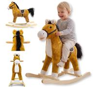 Milly Mally Teddy Cheval à bascule interactif en peluche | Jouet à bascule interactif en peluche avec son