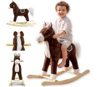 Milly Mally Teddy Cheval à bascule interactif en peluche | Jouet à bascule interactif en peluche avec son