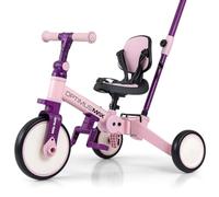 Milly Mally Tricycle Optimus Max Tricycle 5 en 1 pour bébé Rose Vélo Draisienne Tricycle pour Enfants de 1-3 Ans Vélo d'Entraînement d'Équilibre