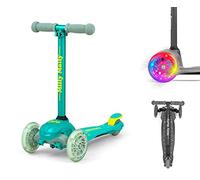 Milly Mally Zapp Trottinette 3 PU LED Roues Pliable Trottinette pour Enfant 3+ Ans avec Roues à Lumineuses et Guidon Réglable en Hauteur Charge Maximale 50 KG Menthe