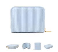 MillyMilk® Portefeuille en Velours Côtelé Femme Petit et Rigide - Porte-Monnaie Compact en Couleurs Pastel avec Compartiments pour Cartes, Pièces et Billets