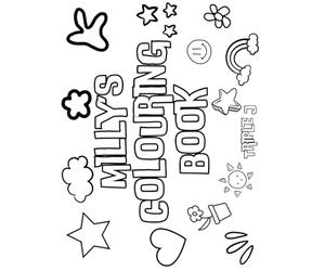 Milly's Colouring Book: Personalised with Your Name on Every Page