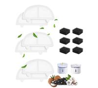 Miloidea Filtres de rechange pour fontaine à eau HomeRunPet® WF20/CF20 1,927,8 g/2 L sans fil pour fontaine à eau pour animaux domestiques, filtre de rechange triple action, 6 filtres à eau + 6