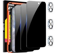 Milomdoi 3 Pièces Verre Trempé pour iPhone 17 Ecran Anti Espion Vitre Accessoire Coque Amical, [True 25°Anti Espion] avec 3 Pièces Caméra Arrière Protecteur, protection intégrale de L'écran