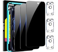 Milomdoi 3 Pièces Verre Trempé pour iPhone 17 Pro Ecran Anti Espion Vitre Accessoire Coque Amical, [True 25°Anti Espion] avec 3 Pièces Caméra Arrière Protecteur, protection intégrale de L'écran