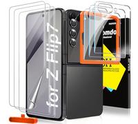 Milomdoi 9 in 1 Screen Protector for Samsung Galaxy Z Flip 7, 3 Inside Flexible Film + 3 Front Tempered Glass + 3 Camera Lens Protector Accessories with Installation Frame