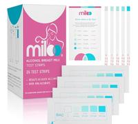 Miloo Alcool Bandelettes Lait maternel pour les mères qui allaitent 25 bandes - Résultat rapide fiables Tests de Lait Maternel présence d'alcool dans le lait maternel avec des résultats Graded