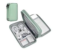 miloocul Chargeur portable de voyage résistant aux chocs pour Anker/Jackery/RAV/20 000/30 000 mAh - Étui électronique étanche en cuir pour PowerCore (vert clair, double couche)