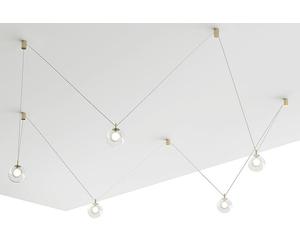 Miloox Aladino lampe suspendue 5x40 W transparent-doré 1744.144