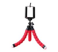 Milopon Mini trépied de caméra/téléphone portable Support de voyage avec caoutchouc mousse Convient pour le plein air rouge