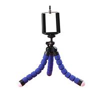 Milopon Mini trépied de caméra/téléphone portable Support de voyage avec caoutchouc mousse Convient pour le plein air bleu