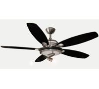 AIR & LIGHT MILORD - Ventilateur de plafond - Diamètre 132 cm - 60 Watts - Débit d'air : 7045,2 m3/h - Mode été/hiver - 3 vitesses - Avec Eclairage - 5 pales - Commande à tirette