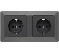 Coffret MILOS 2 prises + cadre 2 voies