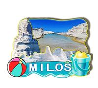 Milos Grèce Aimant en bois 3D pour réfrigérateur - Souvenirs de voyage - Décorations faites à la main - 4