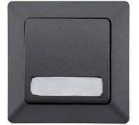 Bouton MILOS avec plaque signalétique, anthracite