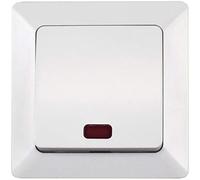 MILOS Kontroll-Schalter, weiß matt, mit Rahmen
