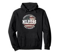 Milpitas Californie Drapeau américain Vintage Sweat à Capuche