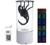 MILRCH Seau xénomorphe extraterrestre de 23,1 cm de haut avec plusieurs | Télécommande, USB, base rotative, figurine de collection de science-fiction, présentoir de table pour décoration d'intérieur
