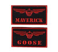 Miltacusa Lot de 2 écussons à crochet Motif armes de combat Bleu marine