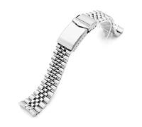 MiLTAT 20mm Super-JUB Watch Band compatible with Seiko Prospex Speedtimer SSC813 SSC815 SSC817 V-Clasp 2-Tone Polished