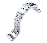 MiLTAT Bracelet de 22 mm pour Seiko Turtle Srp773 Srpe05 Srp779 Srpa21 avec vis Super O, argenté, L