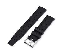 MiLTAT Bracelet en caoutchouc Pro FKM à fermeture rapide de 20 mm - Noir - Étanche, Noir , L, Classique