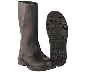 Miltec Bottes Cuir Noir 305